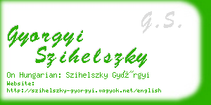 gyorgyi szihelszky business card